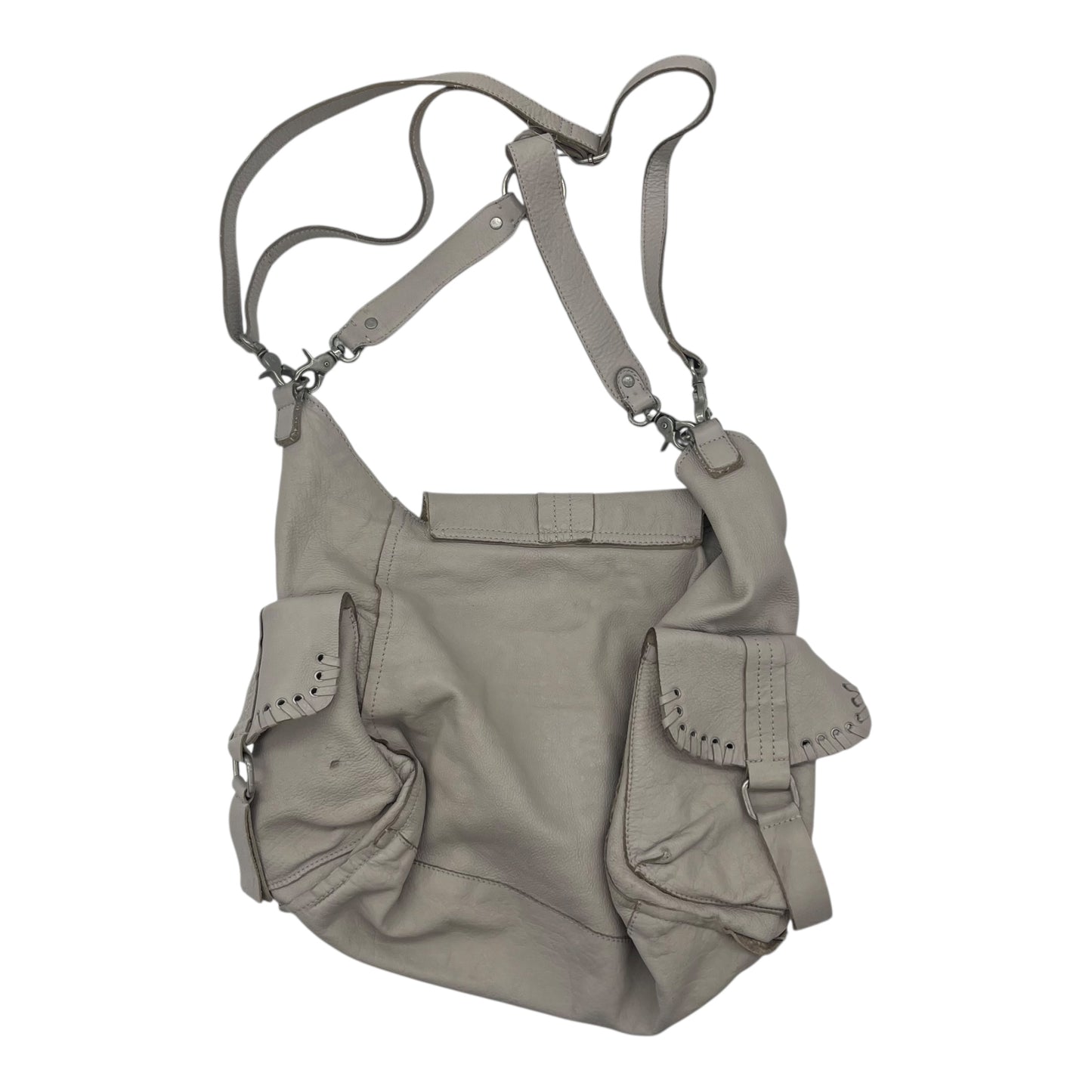 Handbag Leather By We The Free In Grey, Size:Medium