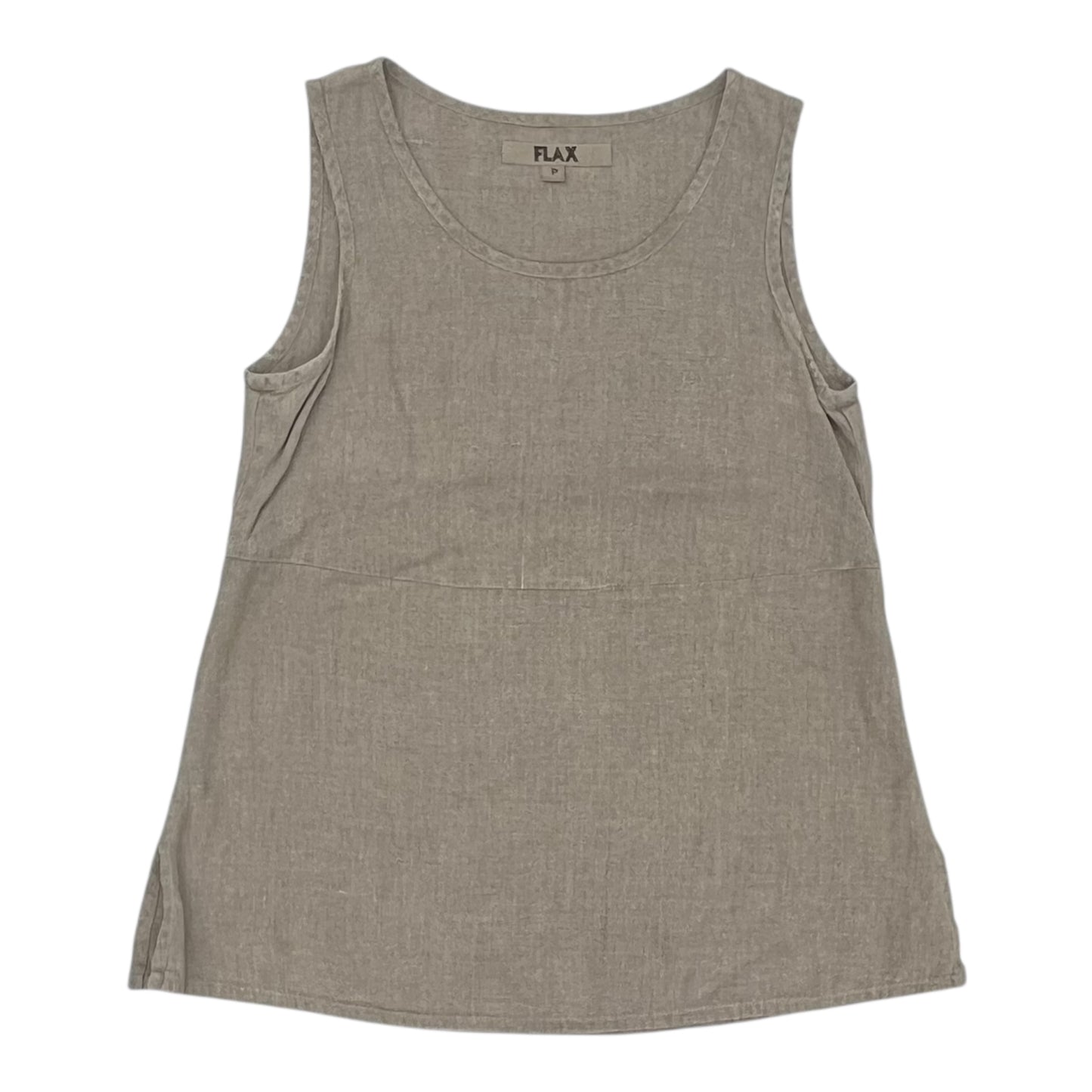 Top Sleeveless By Flax In Tan, Size:Sp
