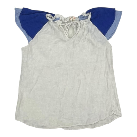 Blouse Ss By 7Th Ray In Blue, Size:M