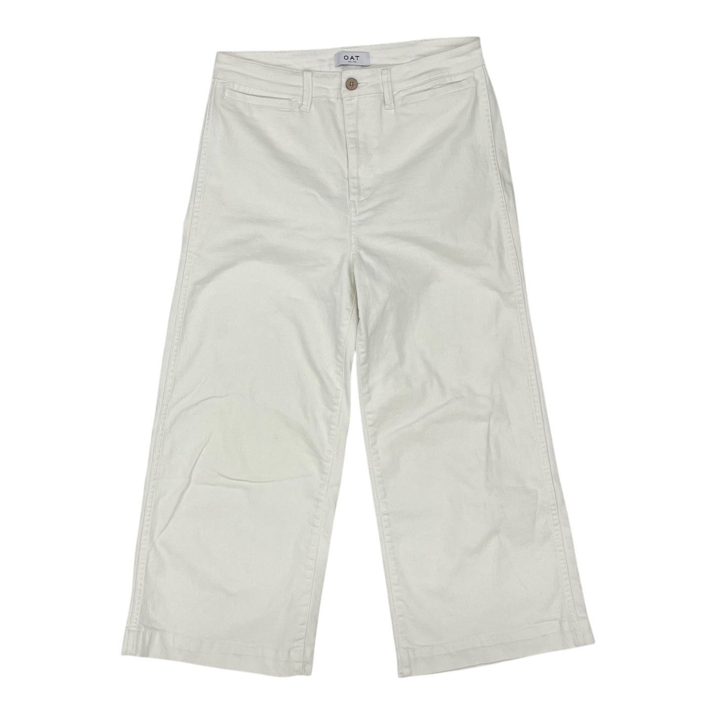 Jeans Wide Leg By Oberon In Cream, Size:10