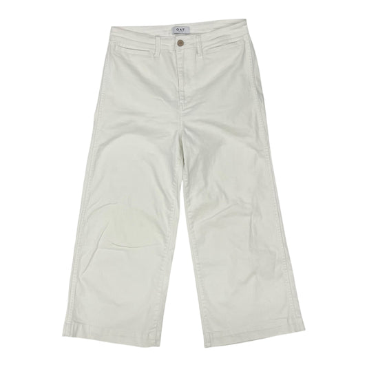 Jeans Wide Leg By Oberon In Cream, Size:10