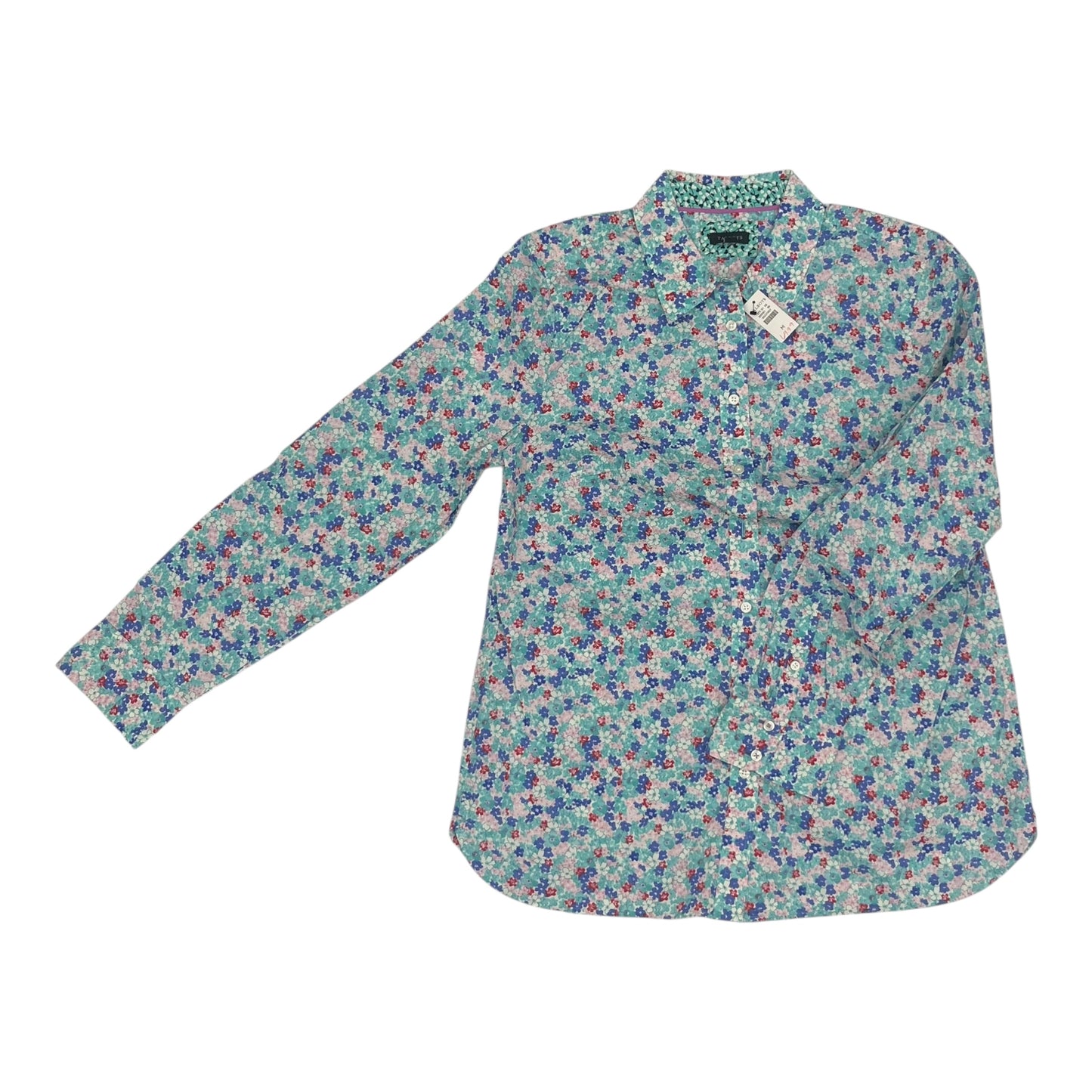 Blouse Ls By Talbots In Floral Print, Size:M
