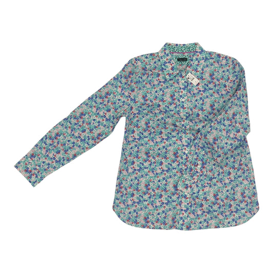 Blouse Ls By Talbots In Floral Print, Size:M