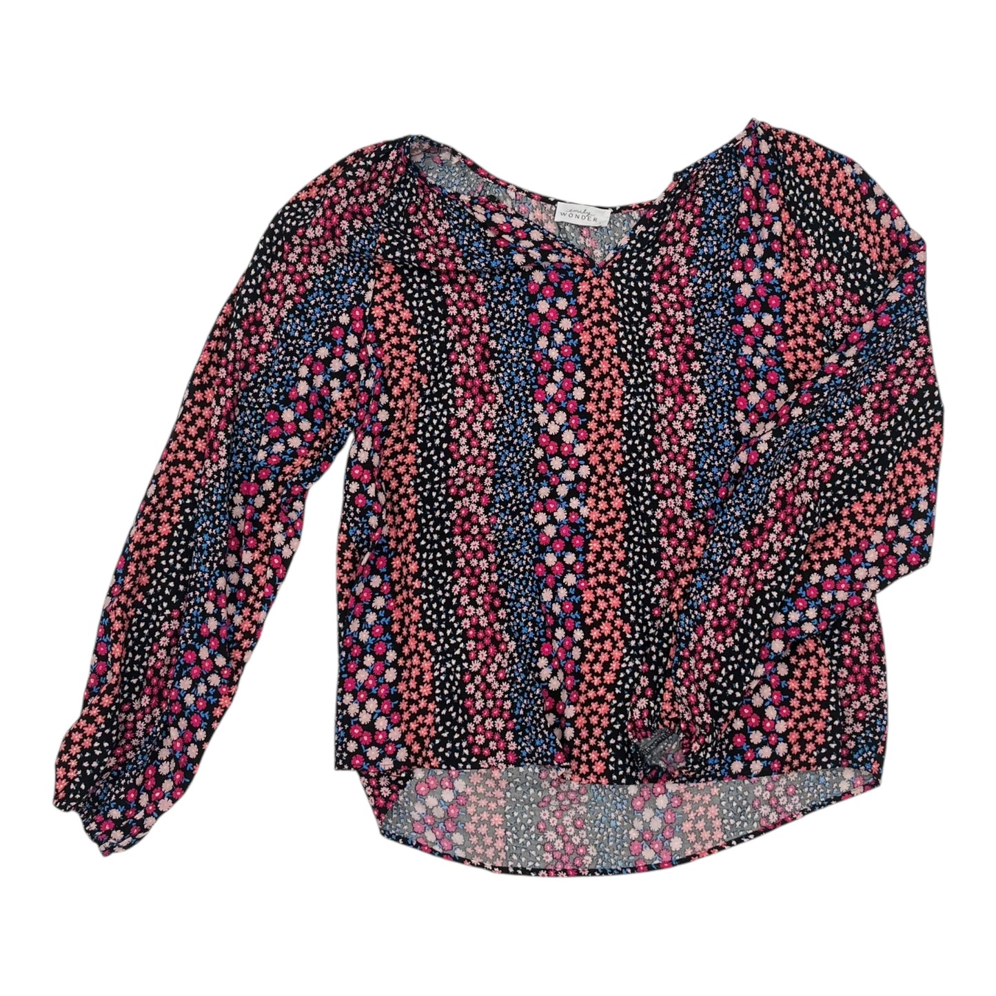 Blouse Ls By Clothes Mentor In Floral Print, Size:L