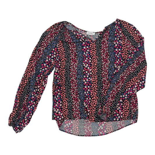 Blouse Ls By Clothes Mentor In Floral Print, Size:L