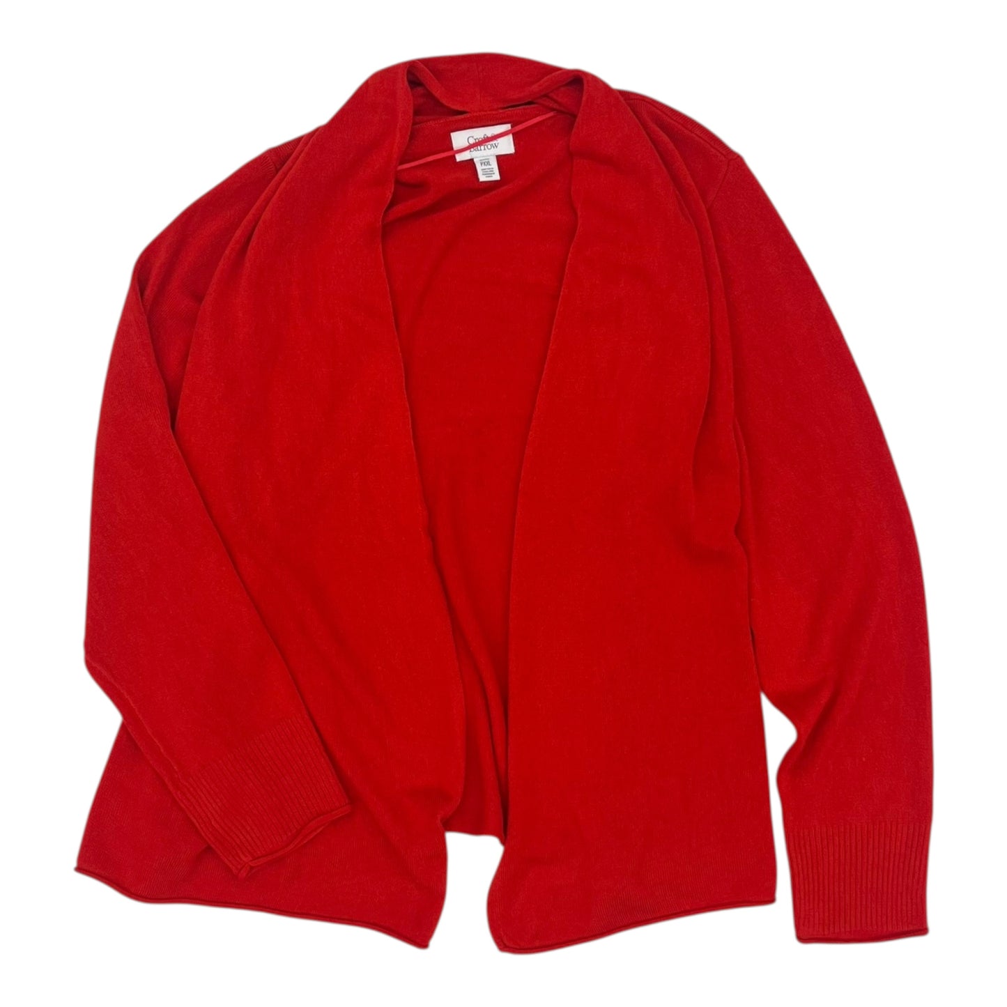 Sweater Cardigan By Croft And Barrow In Red, Size:Xxl