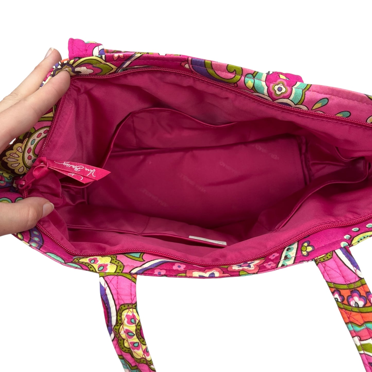 Handbag By Vera Bradley In Orange & Pink, Size:Medium