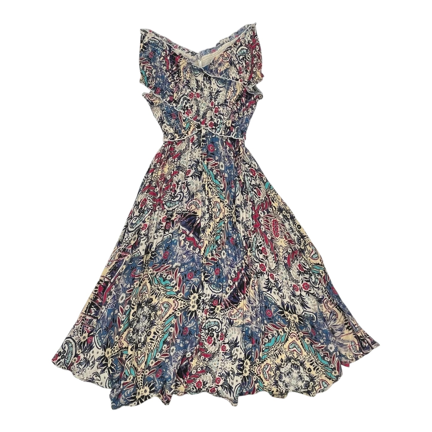 Dress Casual Midi By Anthropologie In Multi, Size:M