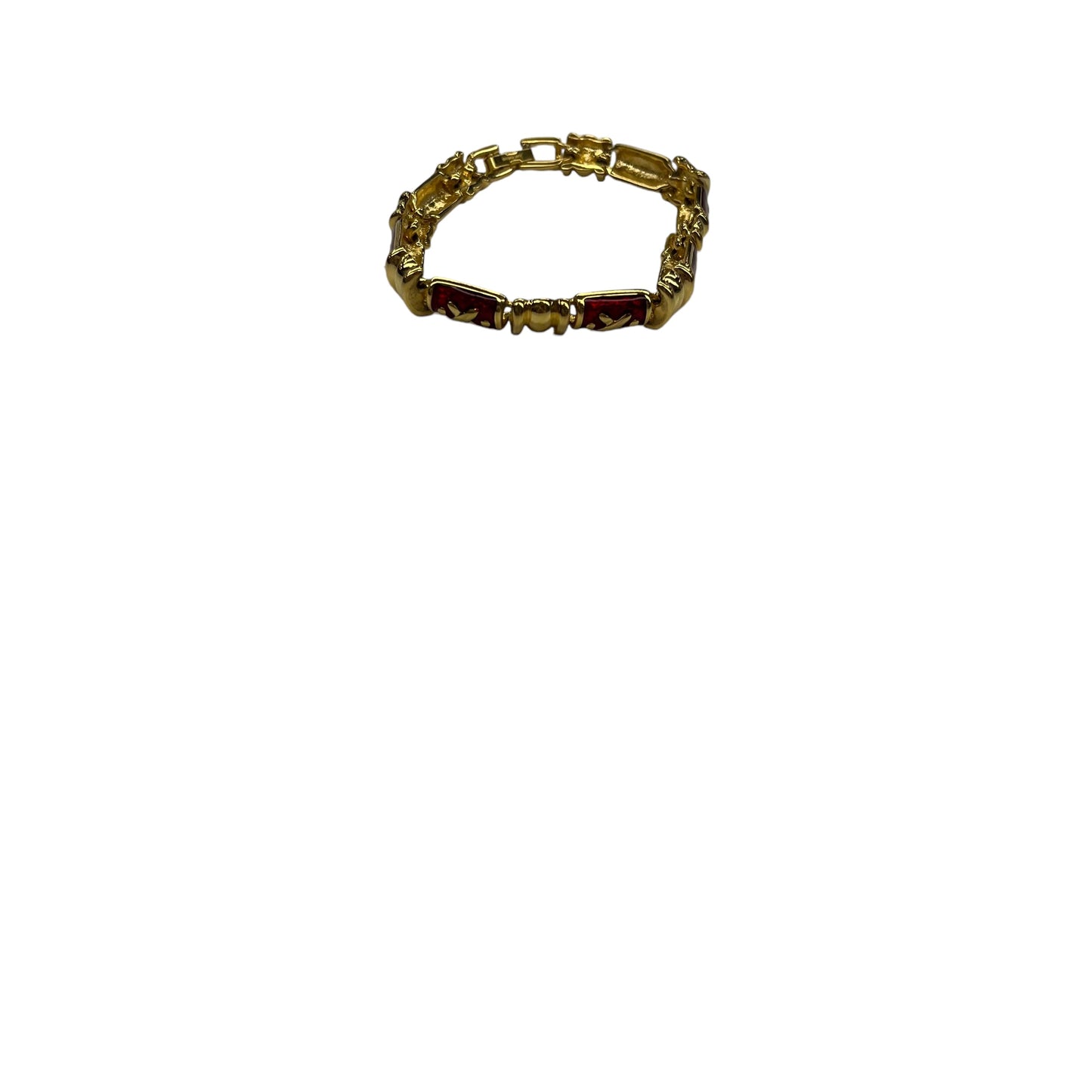 Bracelet Other By Clothes Mentor In Gold & Red