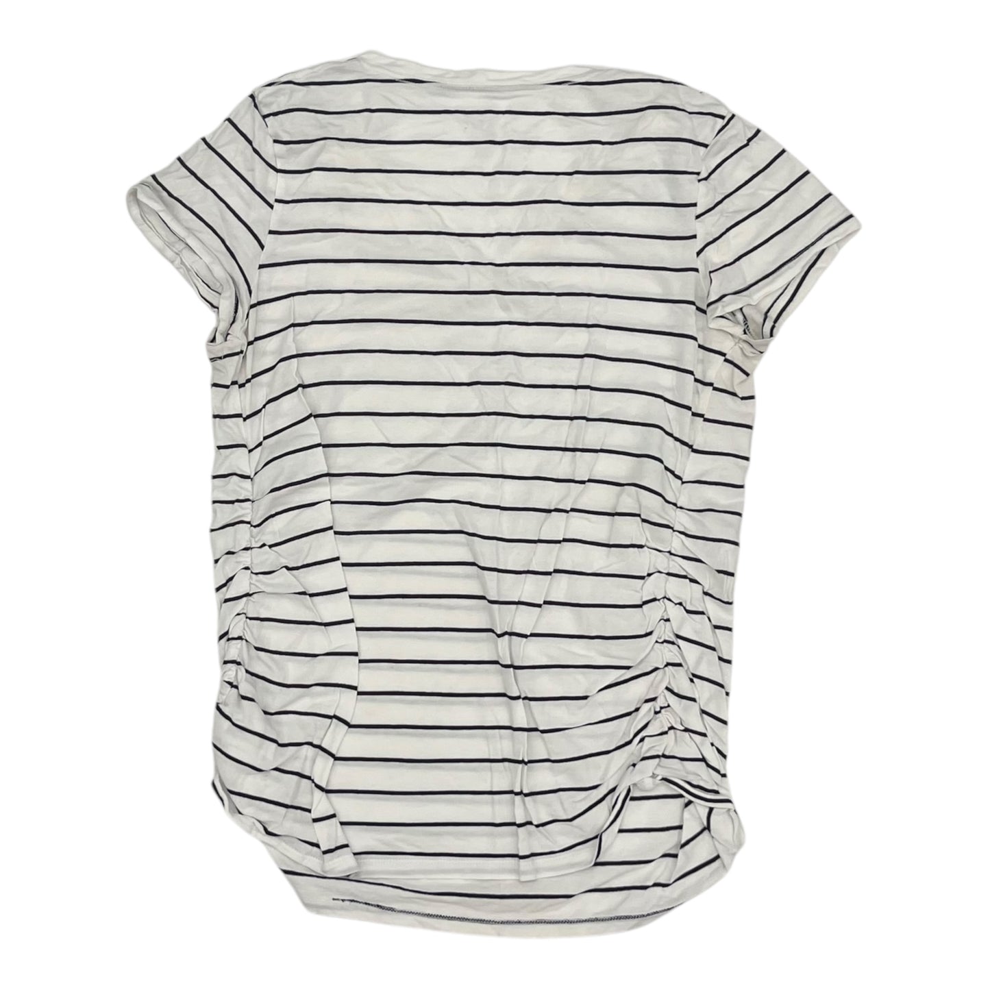 Mat Top Ss By Isabel Maternity In Black & White, Size:L