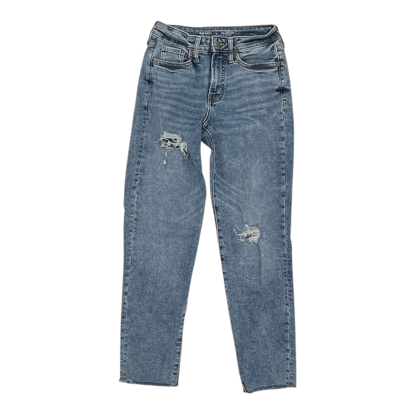 Jeans Straight By Old Navy In Blue Denim, Size:0
