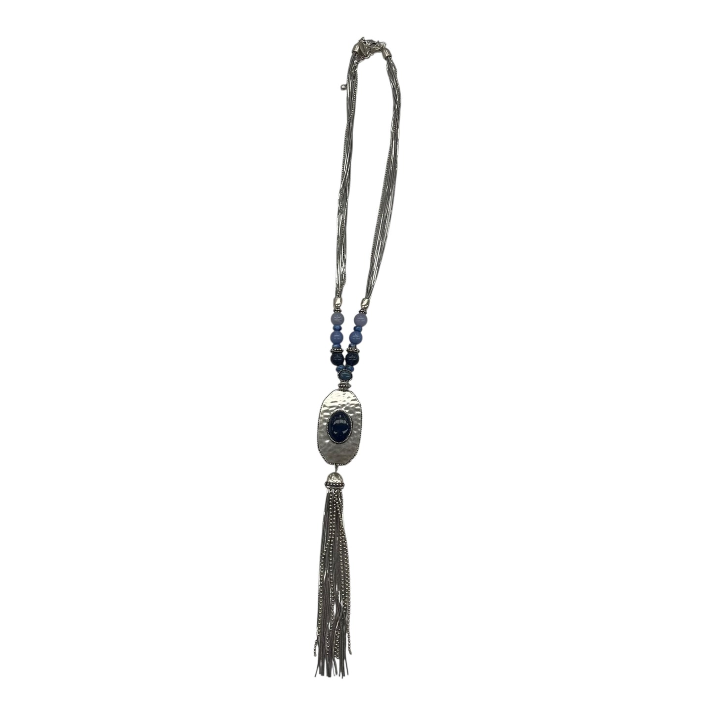 Necklace Statement By Chicos In Blue & Silver