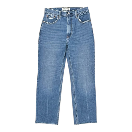 Jeans Straight By Abercrombie And Fitch In Blue Denim, Size:4