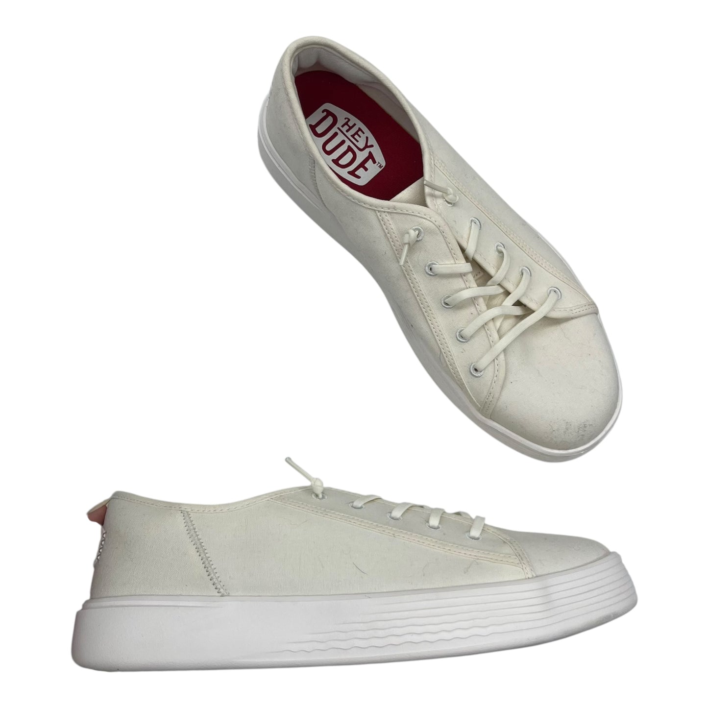 Shoes Sneakers By Hey Dude In Cream, Size:11