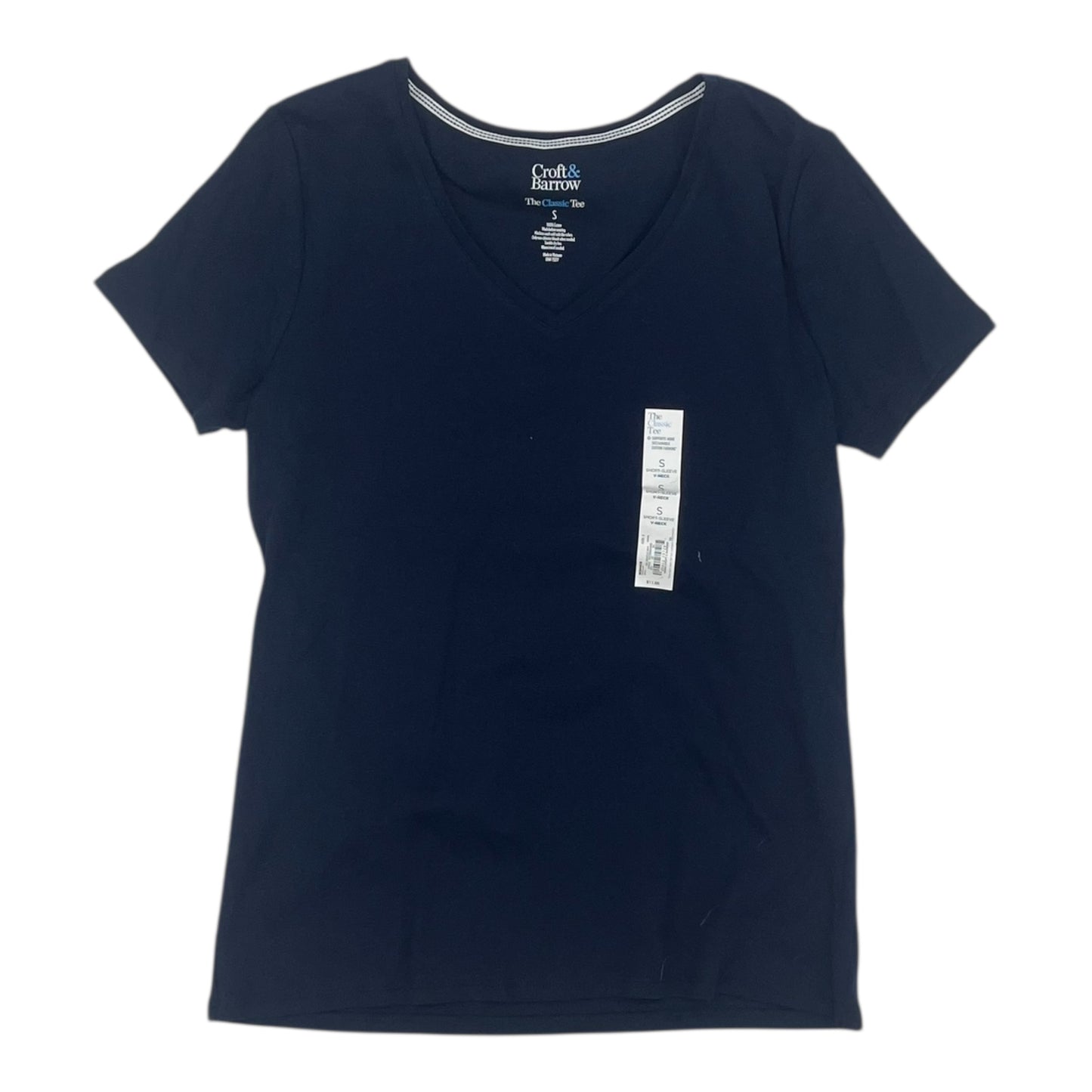 Top Ss Basic By Croft And Barrow In Navy, Size:S
