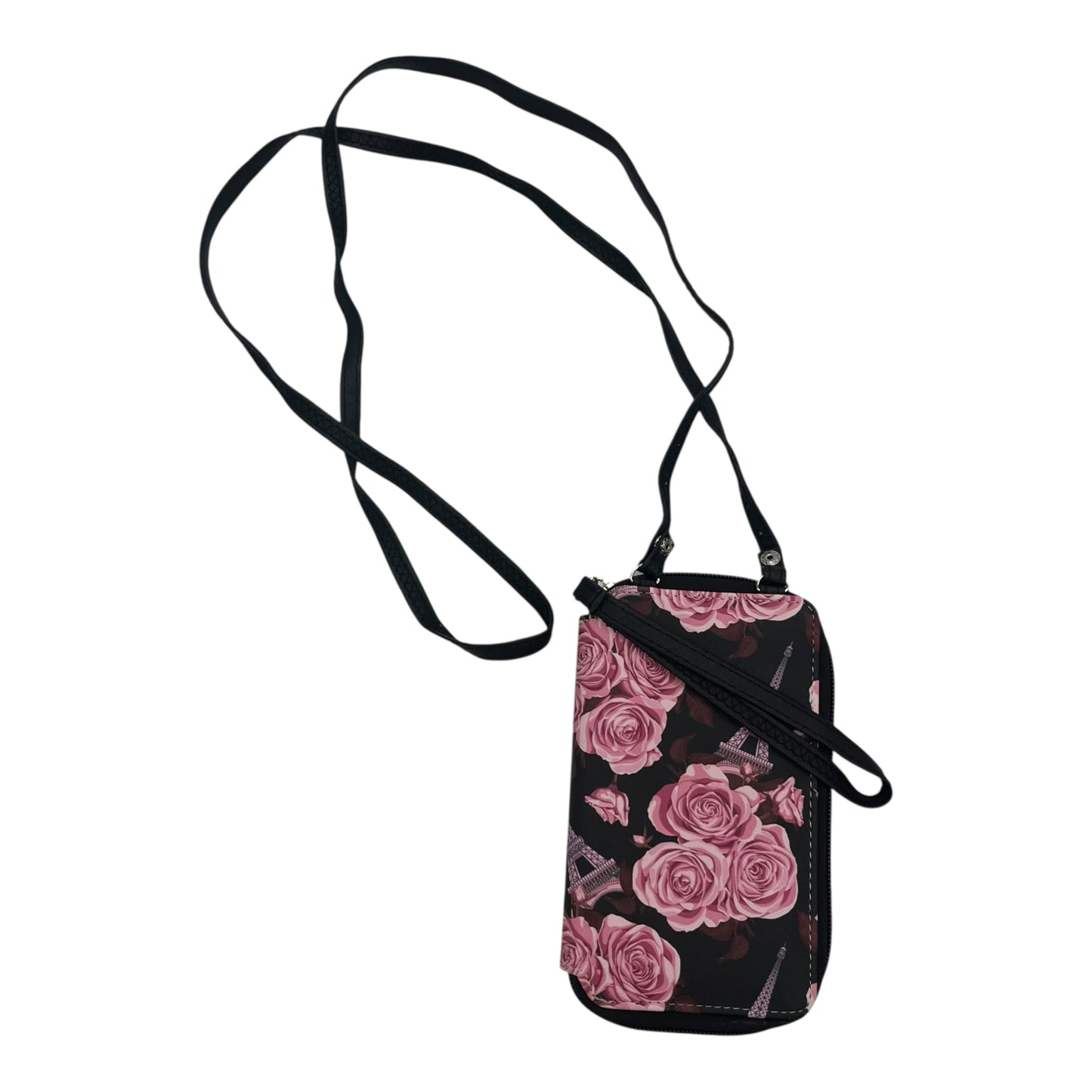 Crossbody By Clothes Mentor In Black & Pink, Size:Small