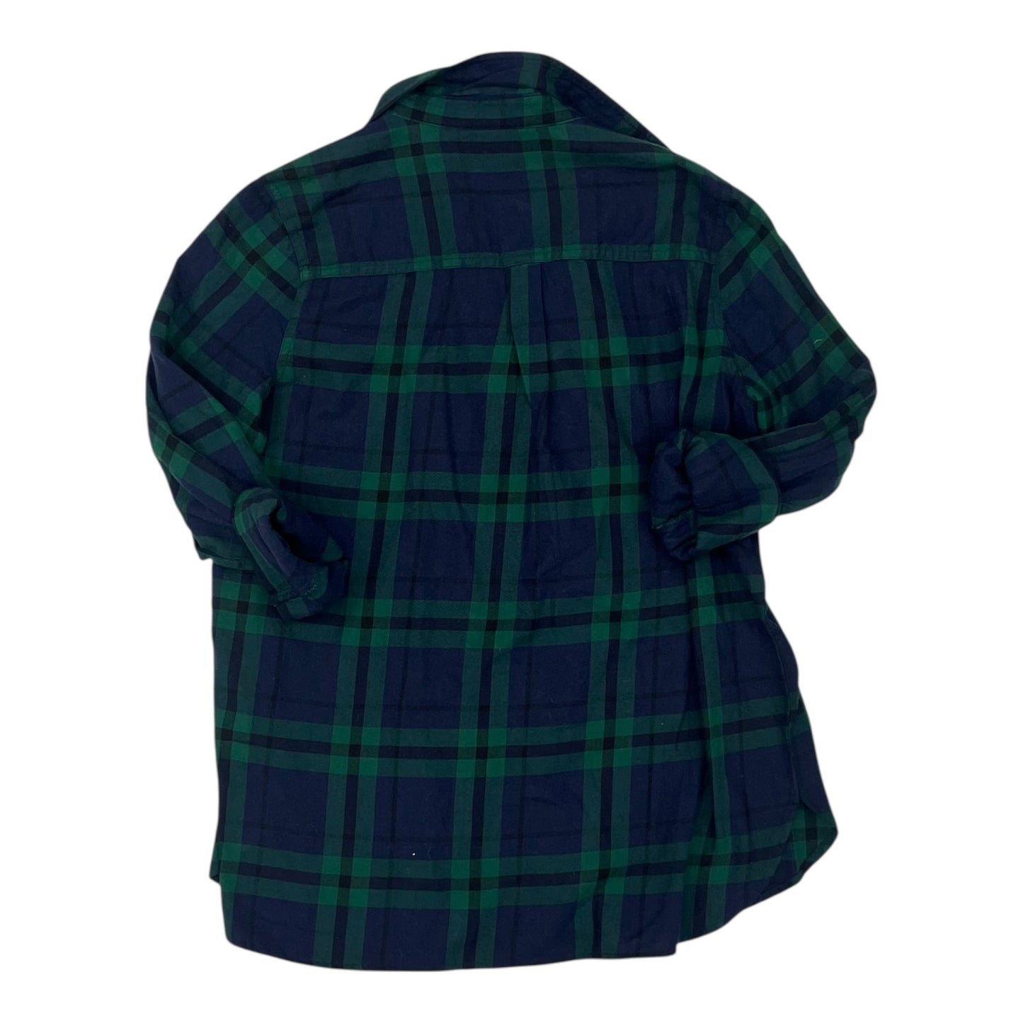 Blouse 3/4 Sleeve By Old Navy In Blue & Green, Size:M