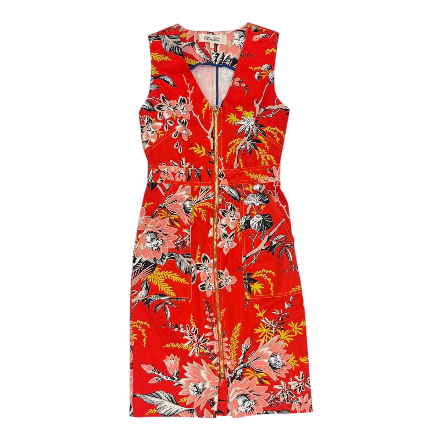 Dress Designer By Diane Von Furstenberg In Red, Size:0