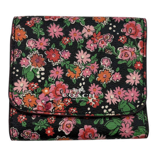 Wallet Designer By Coach In Floral Print, Size:Small