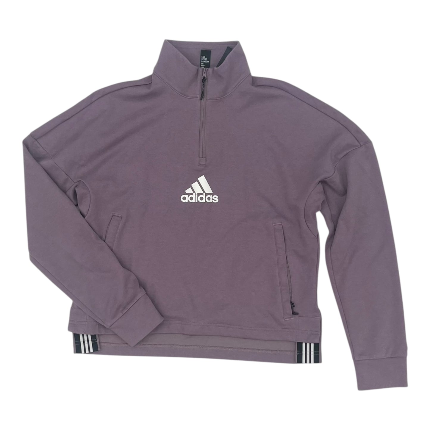 Athletic Sweatshirt Collar By Adidas In Purple, Size:M