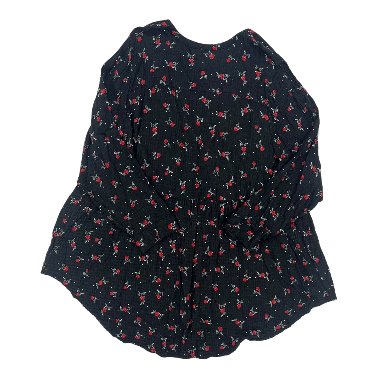 Tunic Ls By Torrid In Black & Red, Size:4X