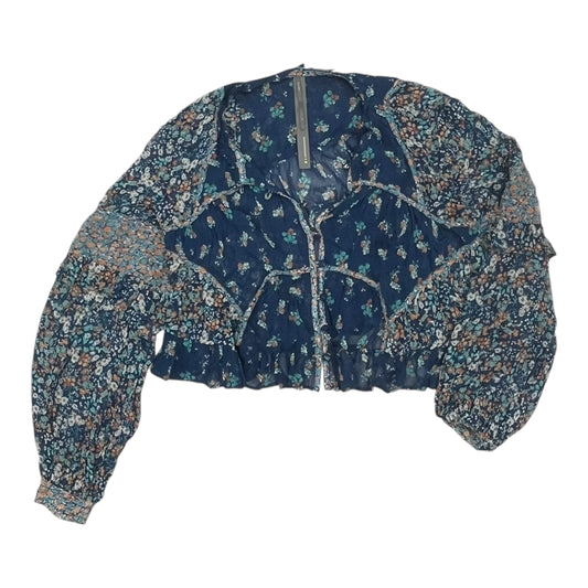 Blouse Ls By Anthropologie In Blue, Size:S