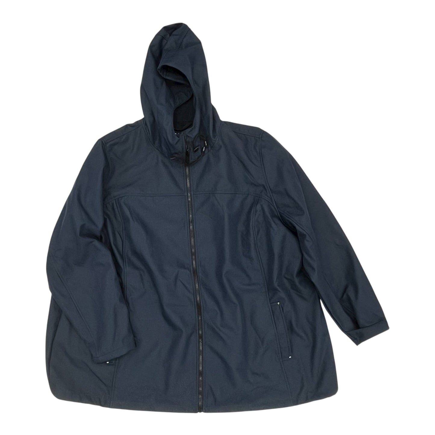 Jacket Windbreaker By Clothes Mentor In Blue, Size:5