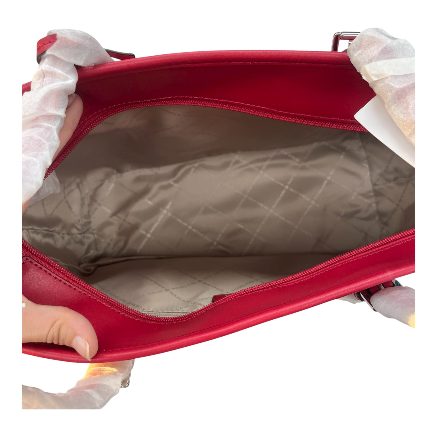 Handbag Designer By Michael Kors In Red, Size:Large