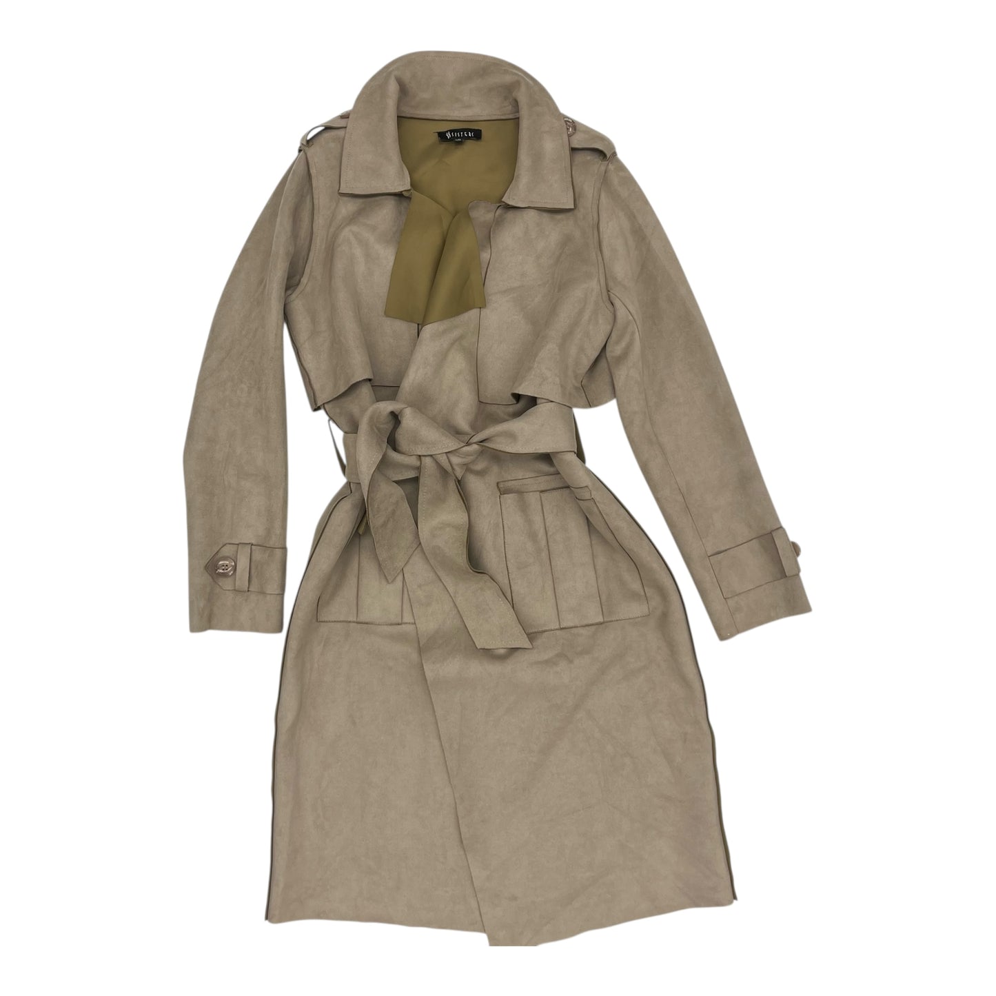 Coat Trench Coat By Sisters In Tan, Size:M