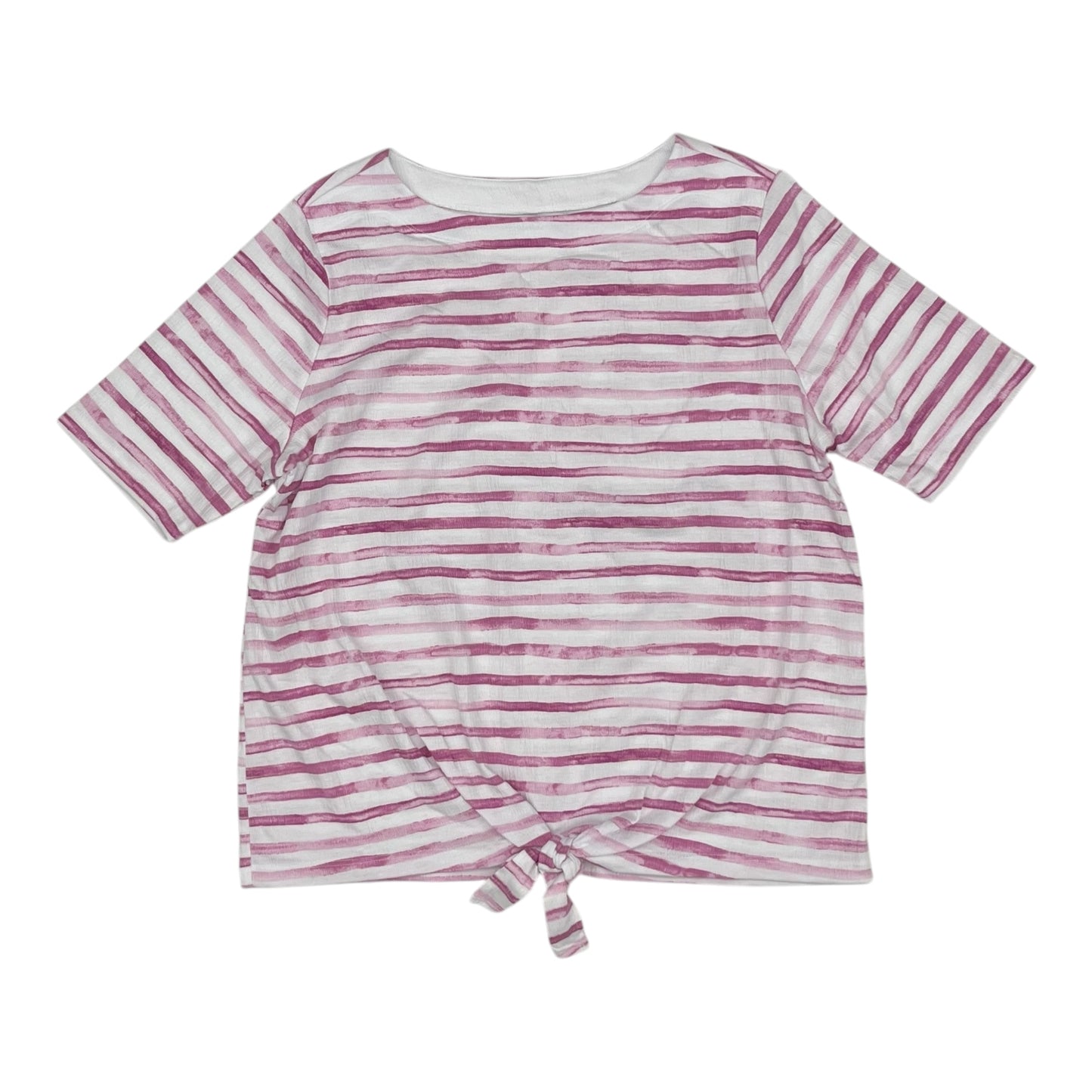 Top Ss By Croft And Barrow In Pink & White, Size:Xl
