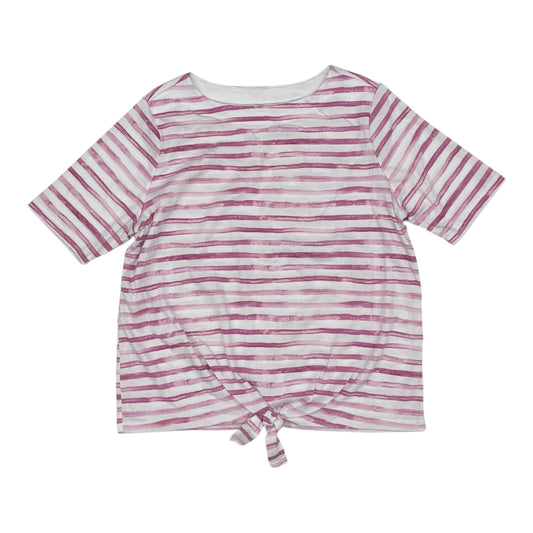 Top Ss By Croft And Barrow In Pink & White, Size:Xl