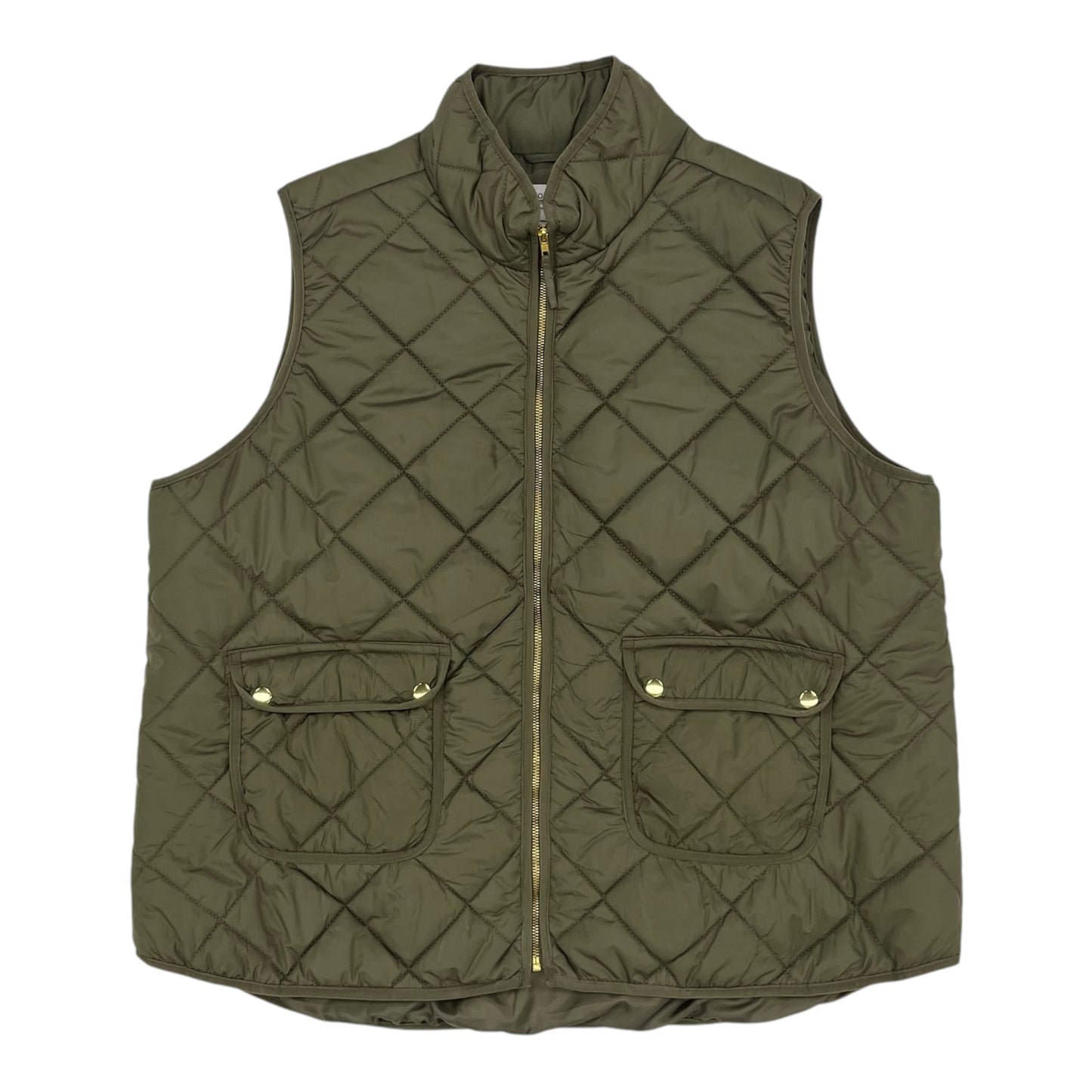 Vest Puffer & Quilted By Workshop In Green, Size:3X