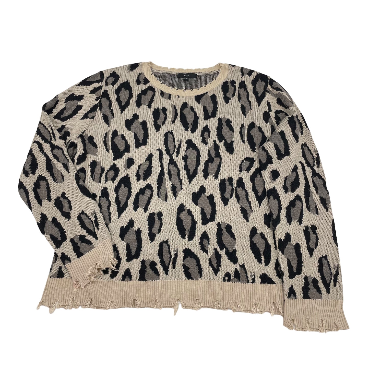 ANIMAL PRINT FATE SWEATER, Size L