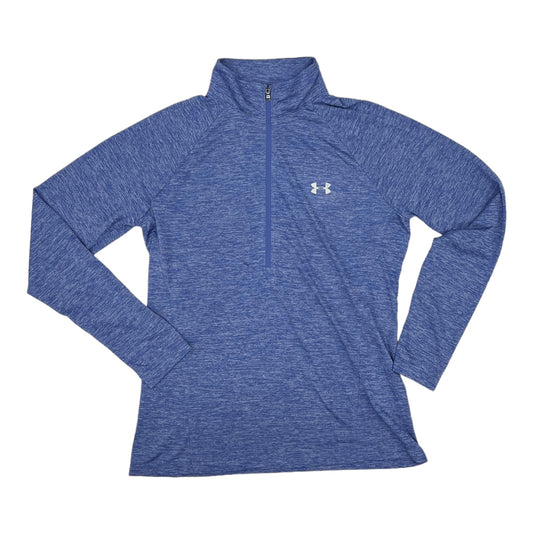 BLUE ATHLETIC TOP LS COLLAR by UNDER ARMOUR Size:L