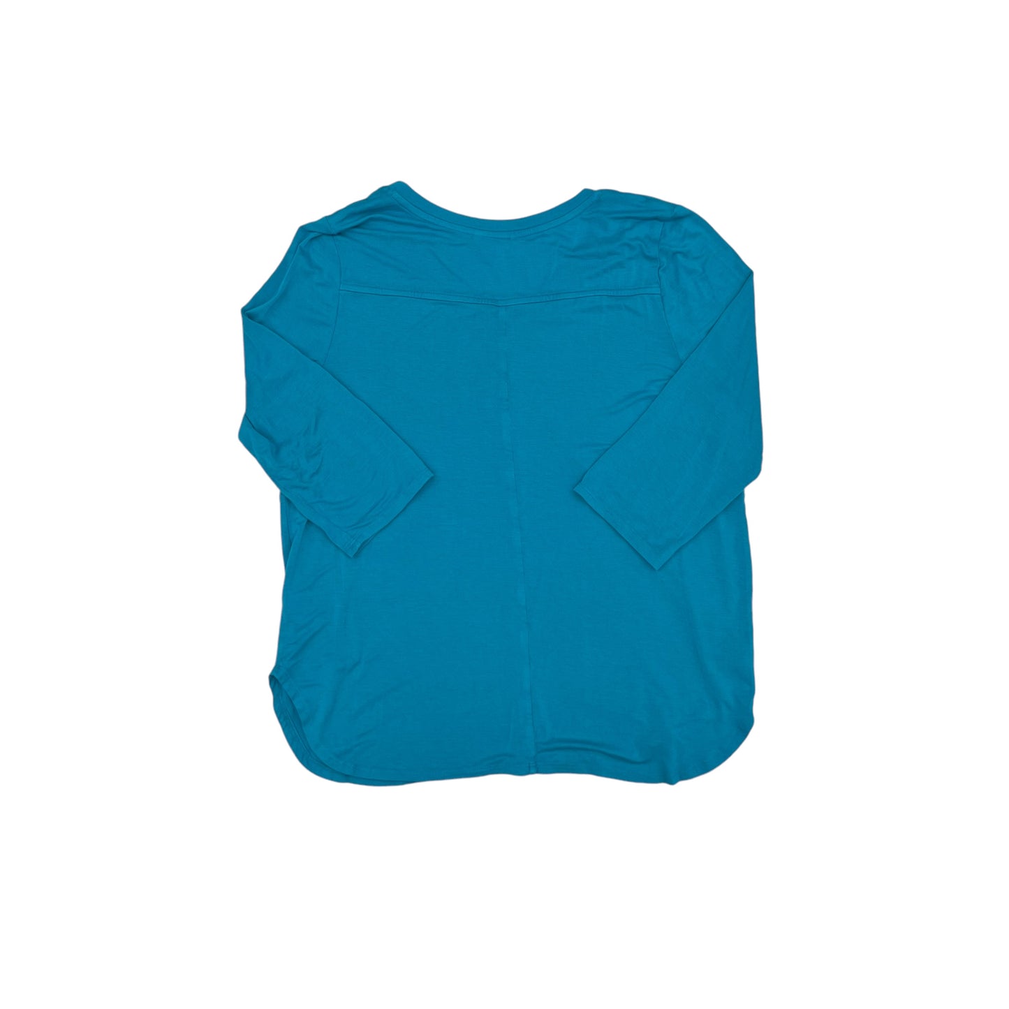 Top 3/4 Sleeve Basic By Cme In Blue, Size:L