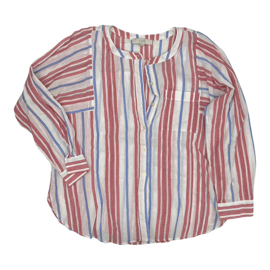 Top Ls By Loft In Blue Red & White, Size:M