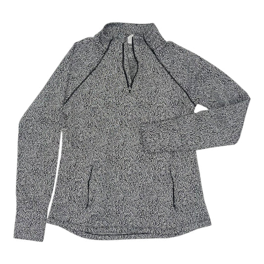 Athletic Top Ls Collar By Avia In Black & White, Size:M