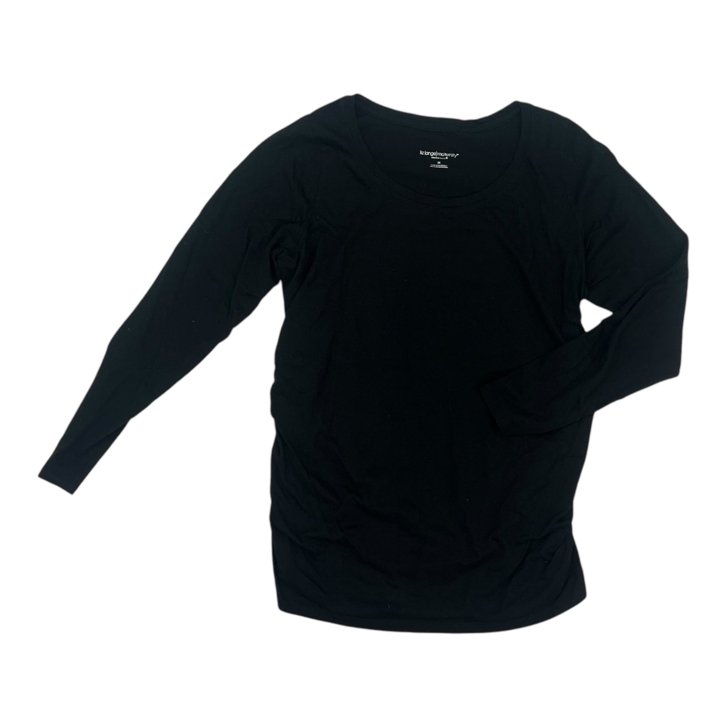Mat Top Ls By Liz Lange Maternity In Black, Size:M