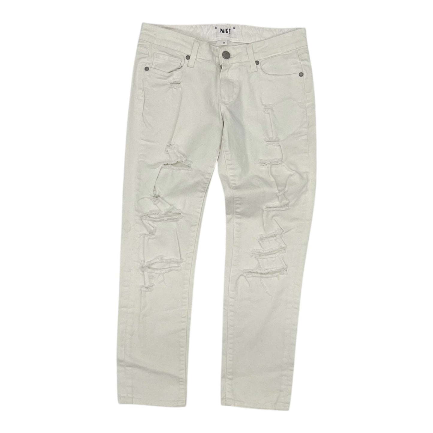 Jeans Skinny By Paige In White Denim, Size:0