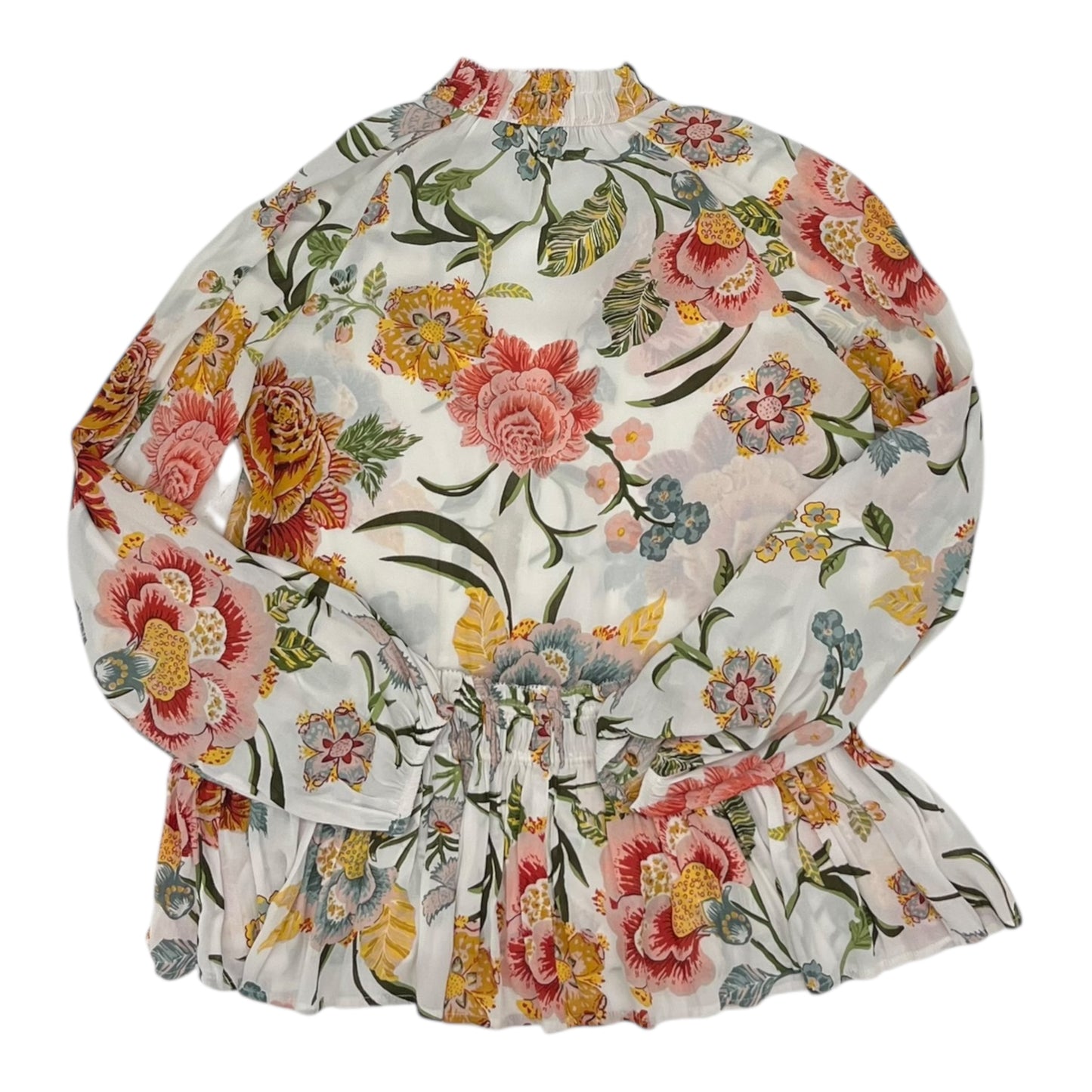 Blouse Ls By Loft In White, Size:Xsp