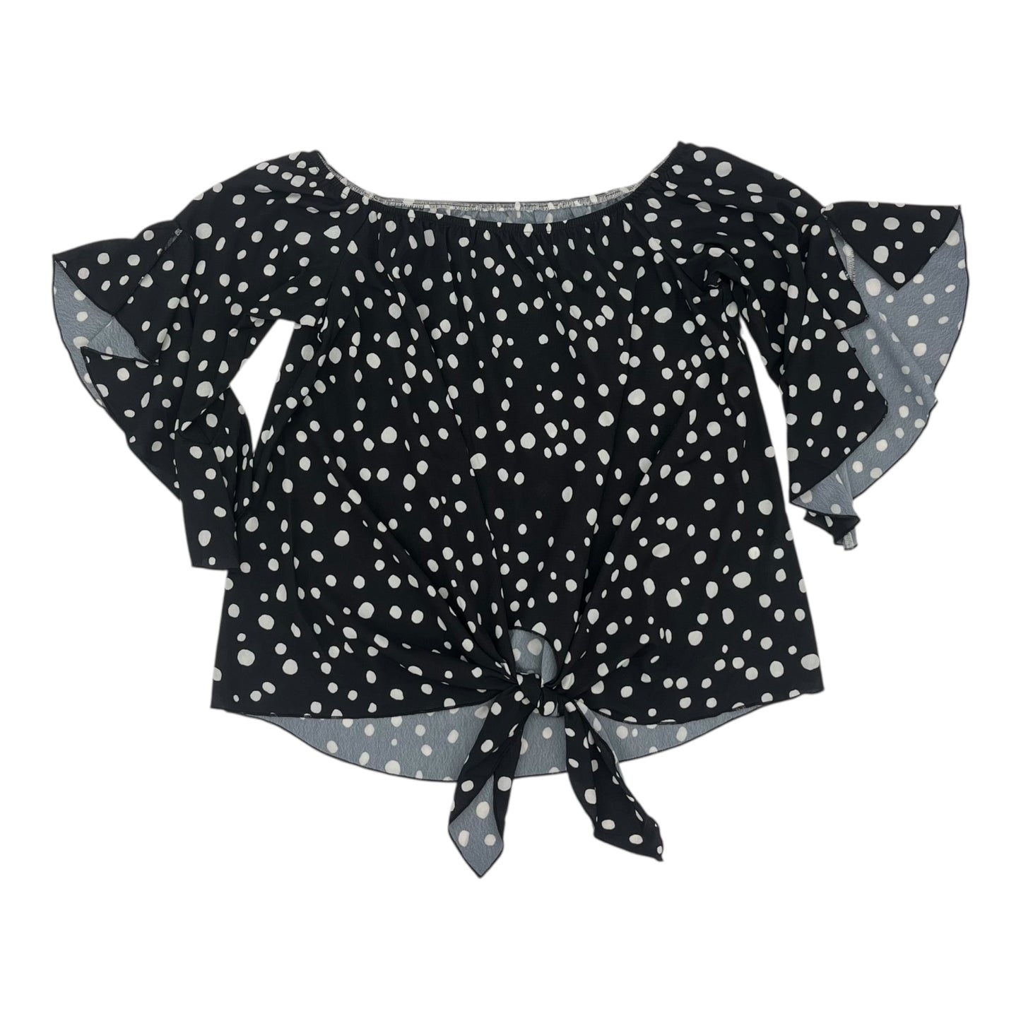 Top 3/4 Sleeve By Cmf In Black & White, Size:M