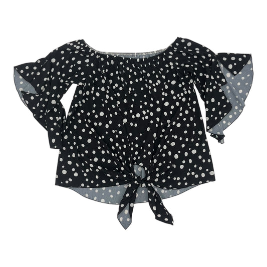 Top 3/4 Sleeve By Cmf In Black & White, Size:M