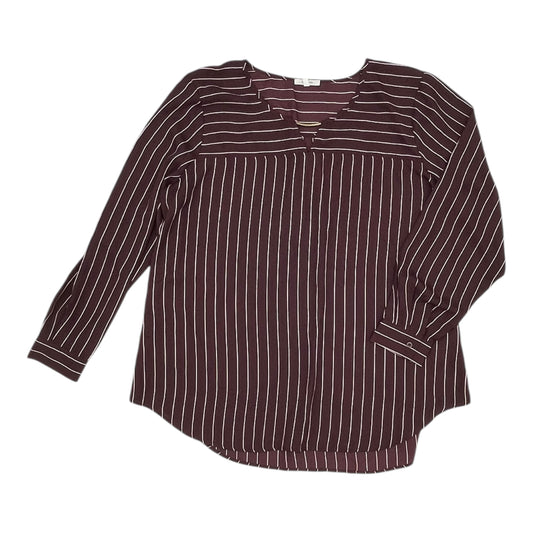 Blouse Ls By Maurices In Red, Size:2X