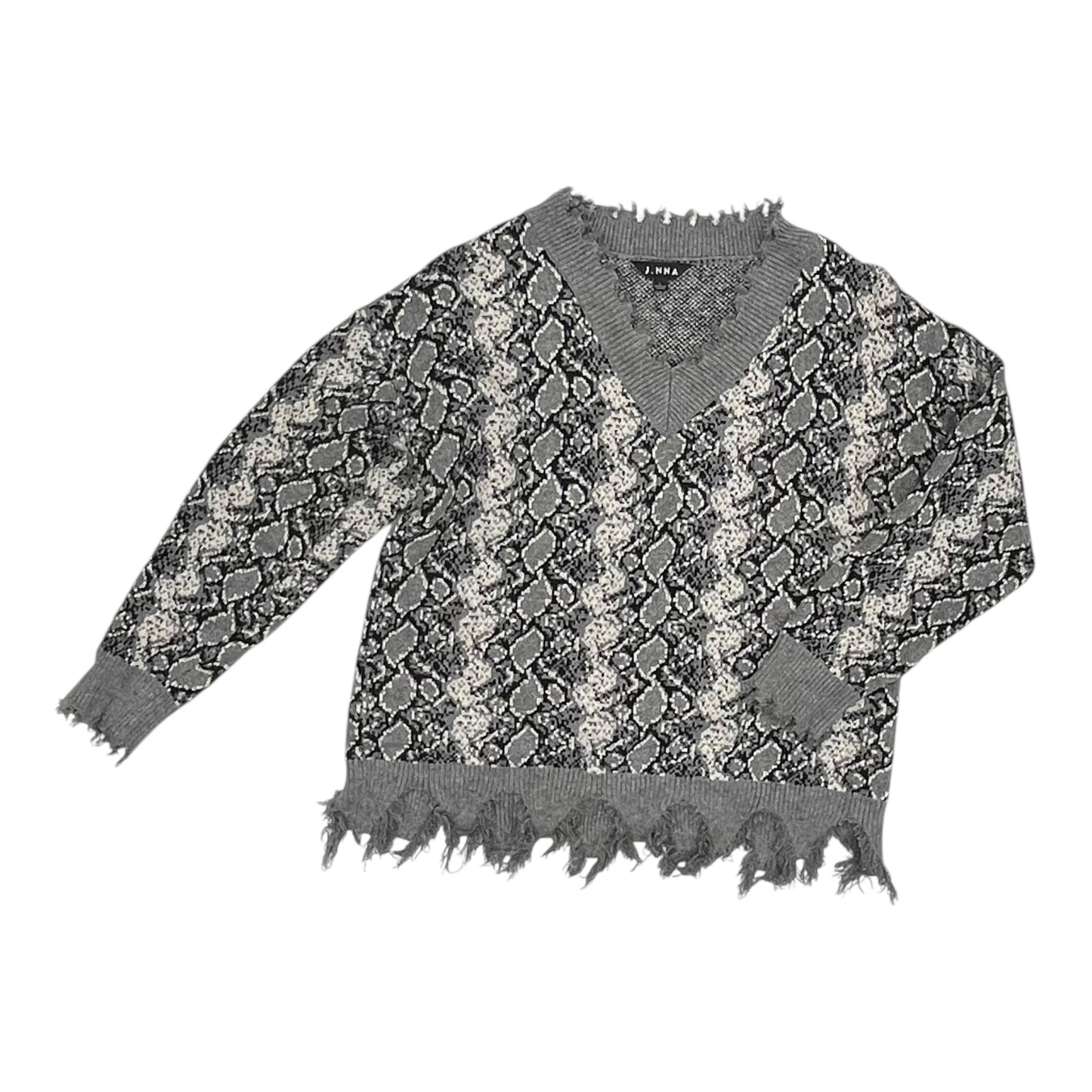 Sweater By Clothes Mentor In Grey, Size:L