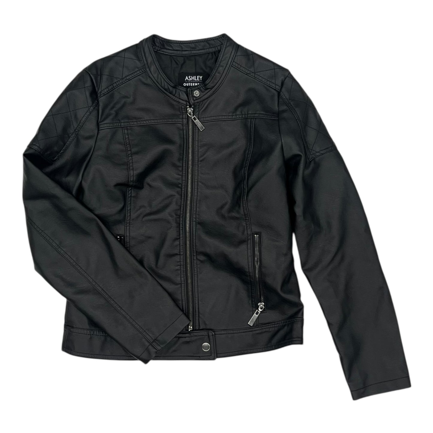 Jacket Moto By Ashley In Black, Size:L