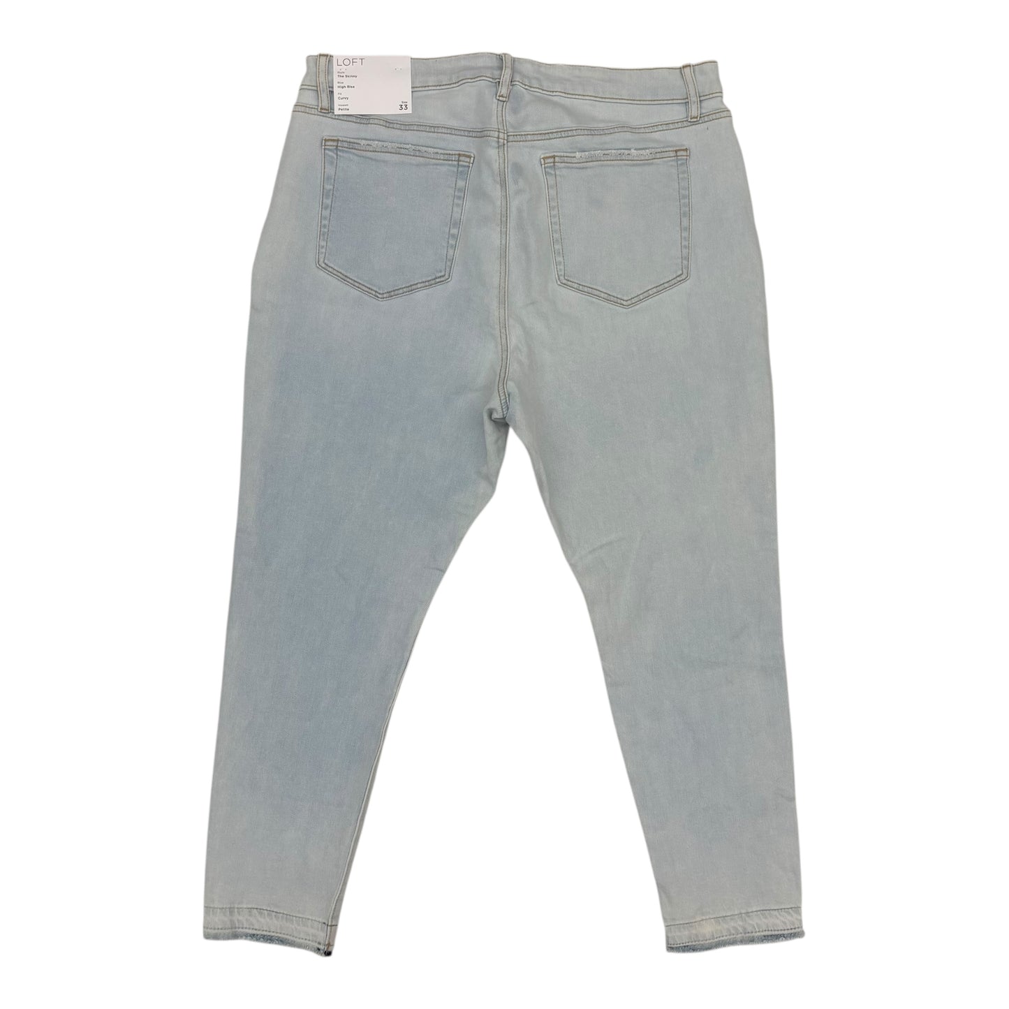 Jeans Skinny By Loft In Blue Denim, Size:16