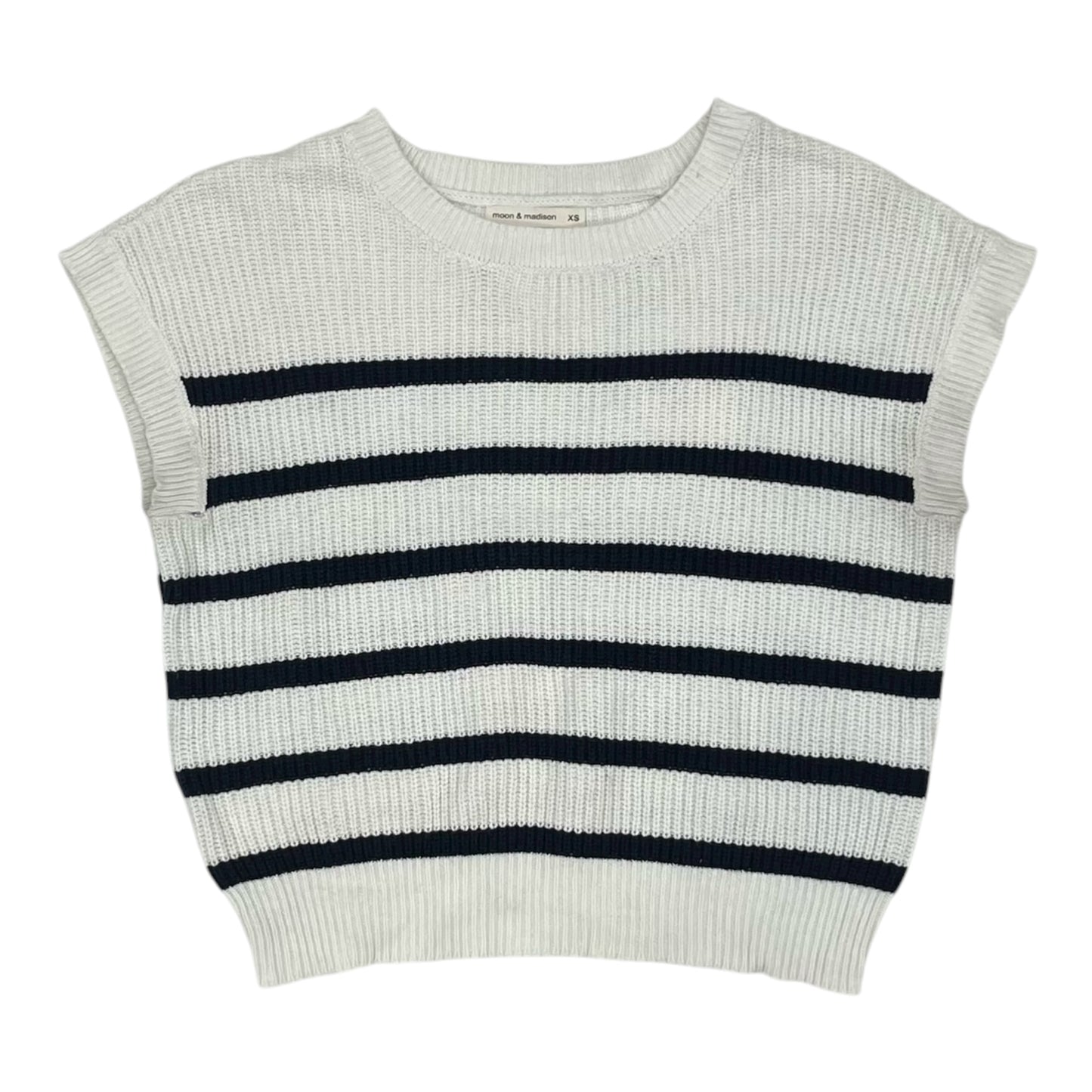 Vest Sweater By Moon And Madison In Cream, Size:S