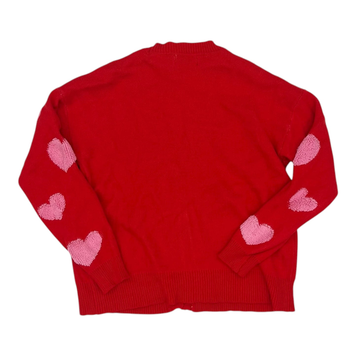 Sweater Cardigan By Clothes Mentor In Pink & Red, Size:L