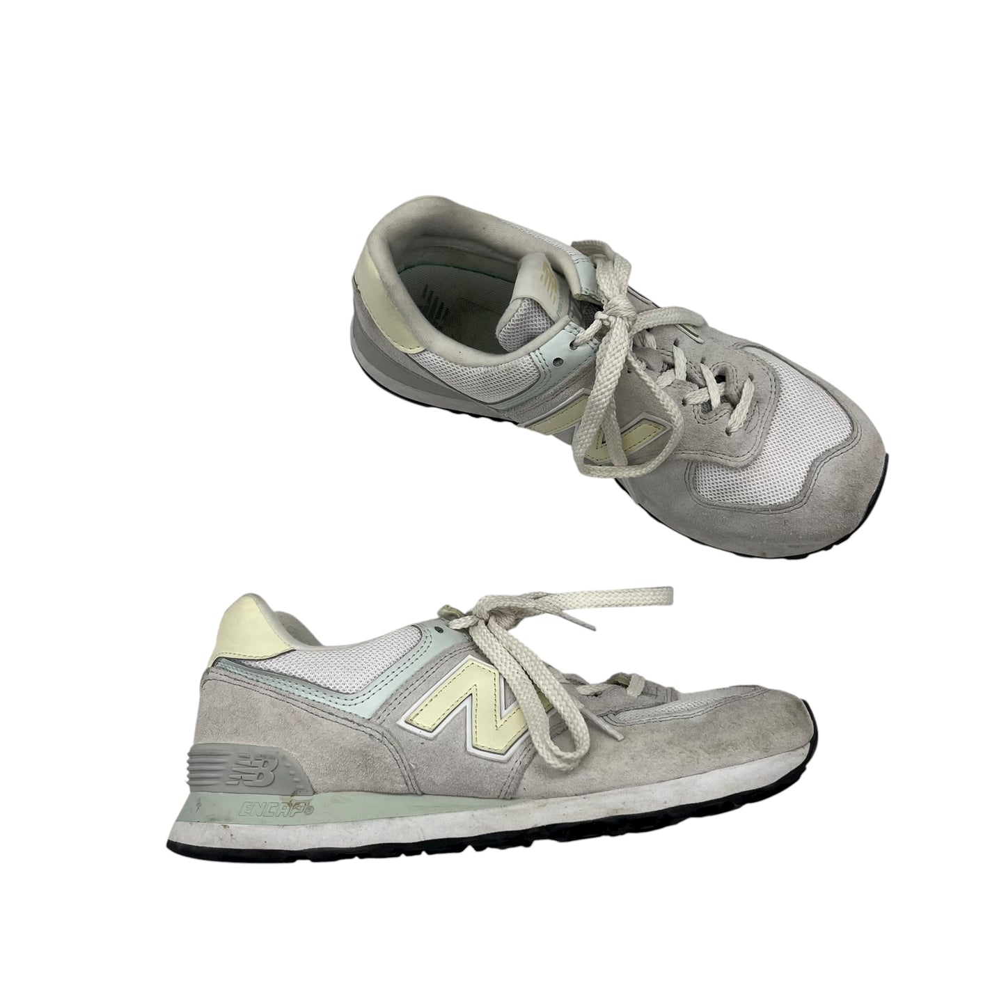 Shoes Sneakers By New Balance In Cream & Grey, Size:9
