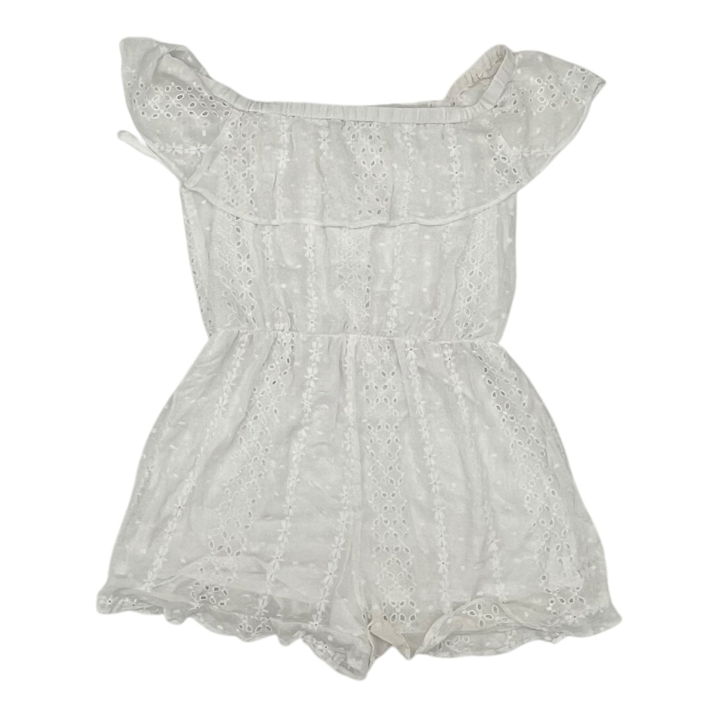 Romper By Express In White, Size:L